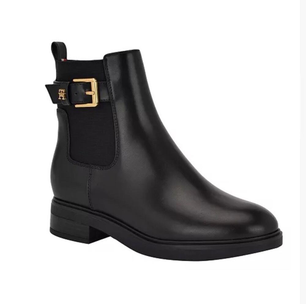 Tommy Hilfiger Women's Baylon Casual Chelsea Booties Black Size 9M
